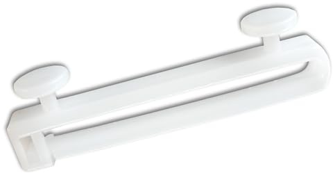 Dekohaken24 - Schlaufengleiter für Vorhänge, Gardinen, Seitenschals, Schiebegardinen mit 5cm Schlaufen, Vorhanggleiter, Schlaufenhaken (mit verschließbarem Haken, 100 Stück)