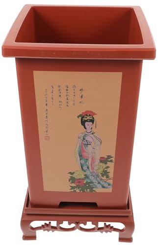 Amosfun 1 Satz Orchideentopf Pflanztopf Für Den Garten Pflanztöpfe Für Die Pflanzenzucht Chinesischer Asiatischer Pflanzer Blumentöpfe Gartentopf Untere Halterung Großer Blumentopf Harz