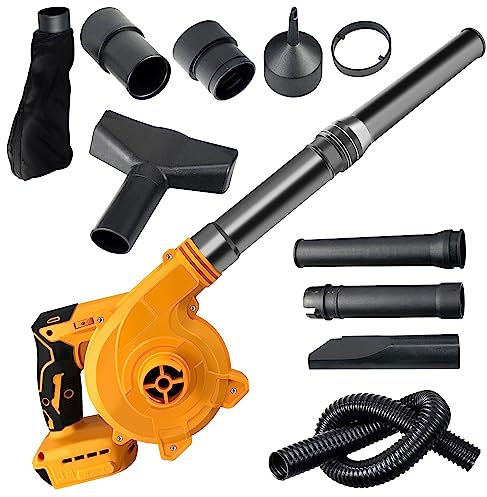 Akku-Laubsauger Laubbläser Kompatibel mit Dewalt akku 18/20V, Elektrischer Laubsauger/Laubbläser mit Blas und Saugset, Akku-Laubbläser Set/Sauger (ohne Akku, ohne Ladegerät)