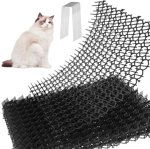 Repelente Gatos,12 Peças Ahuyentador Gatos, Pinchos Anti Gatos, Repelente Gatos Exterior, Trampas para Gatos Adequado para Interior Exterior Relva Jardim Proteção De Plantas