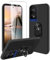 JDXHFF Coque Compatible avec TCL 40 NXTPAPER 4G / TCL 50 SE (6.78) Noir Housse et Support Rotatif 360° et Verre trempé écran Film Protecteur - Étui Souple Silicone TPU Case Cover Black