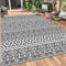 Outdoor Rug for Patios 180 x 270cm Waterproof Reversible & Easy Cleaning Plastic Straw Floor Mat Picnic Blanket UV Resistant Area Rugs for RV Camping Picnic BBQ Balcony Beach (Grey, 150 x 240 cm)