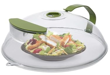XILENY Mikrowellenabdeckhaube, Home Essential Mikrowellenabdeckhaube, Abdeckhaube Mikrowelle mit Umleitungsrinne (26cm)