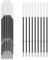 LuLiyLdJ Kugelschreiberminen,Kugelschreiber Ersatzminen,Einziehbare Stift Nachfüllungen 1,0mm Strichstärke,Kunststoff Kugelschreiber Minen, Schwarz, 60 Stück