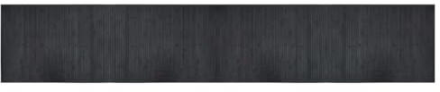 vidaXL Teppich Rechteckig Grau 70x400 cm Bambus