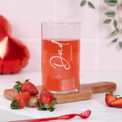 Wanapix | Gravierter Cocktailglas | Wasserglas mit Gravur | Trinkgläser mit Name | 62 cl - 14x8 cm | Dad