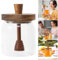 ARVALOLET Wide Mouth Honey Container with Wooden Dipper and Lid - 18oz Airtight Glass Honey Jr Set