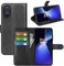 Fertuo Cover per OnePlus Nord CE 4 Lite, Custodia Portafoglio Cover a Libro in Pelle Flip Case con Silicone Bumper, Fibbia Magnetica, Porta Carte, Kickstand, per OnePlus Nord CE 4 Lite, Nero