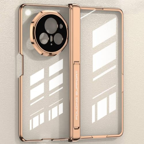 COQUE Honor Magic V3 Phone Case avec Film Anti-Peep, de Couverture Pliable de Style Supercar, de téléphone Transparente pour Honor Magic V3-Or