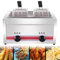 PGKTKCWH Friggitrice a Gas GPL Professionale, friggitrice Commerciale in Acciaio Inossidabile con cestelli e coperchi per friggitrice, per Cucina Domestica Commerciale, monocilindrico da 20