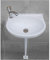 XRB2050 Lavandino a Muro in Resina, 40x28x14cm/15.7x11x5.5inch Lavandino Bagno Sospeso Salvaspazio, Lavandino Bagno Ovale per Piccolo Guardaroba Bagno Wc Degli Ospiti Bianco Accessori A