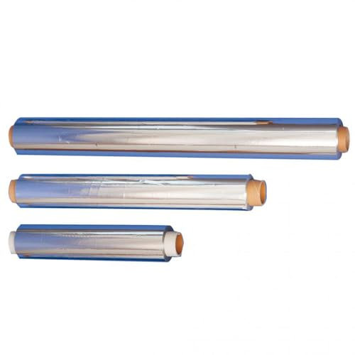 FRANZ MENSCH 1 Stück Hygostar Aluminiumfolien | Rolle, Packung, silber, L: 15000cm, B: 60cm, 15my, Alufolie, Aluminiumfolien, Alufolienrolle