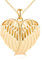 MicLee Damen Herz Kette Anhänger 925 Silber Foto Medaillons Silber Photo Halskette Amulett Kreativer Feder - Flügel Openable Anhänger, Gold