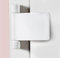 Yuanpgky 1PCS Aluminum Alloy & Iron Casement Flag Hinge, Double Glazing Door Hinge, Composite Door Hinge, Flush Face Fitting, Timber, White