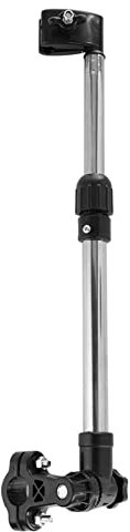 MBC Soporte para Paraguas de Acero Inoxidable, Soporte Retráctil para Cochecito, Ajuste Telescópico hacia Abajo, Se Adapta a Manillares de 0,8 a 1 Pulgada