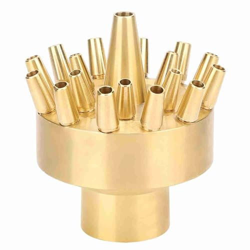 Culnflun Brunnen Düse, Springbrunnen-Sprühdüse aus Messing, Garten-Wasserbrunnen-Sprühdüse Messing-Düsenaufsatz für Brunnen Wasserbrunnen-Düse Sprinkler-Sprühkopf für Garten-Innengewinde 1 Zoll