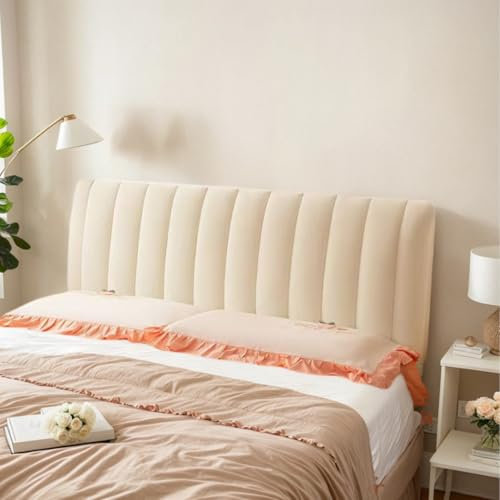 HORLSKI Kopfteil-Bezüge Elastischer Kopfteil-Schutzbezug Für Bett Mit Kopfteil-Bezugsfüllung in Größen Einzelbett Doppelbett King-Size-Bett Für Schlafzimmerdeko,E,140cm