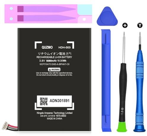Batteria di ricambio per Nintendo Switch Lite HDH-001, HDH-002, 5080 mAh, per console di gioco HDH-003, con kit di strumenti di riparazione fai da te
