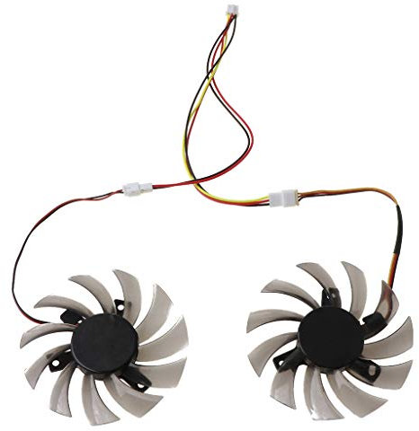 GAOINTELL 2Pcs 75MM T128010SM 0.20A Graphics Video Card Cooling Fans For 460 465 580 650 750Ti GT440 GT610 GT730
