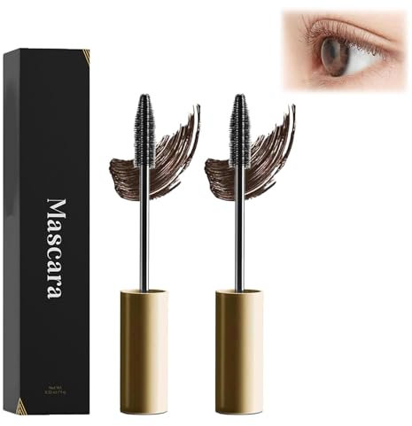 Kehyla Beauty – Mascara, Kehyla Beauty Mascara for ältere Frauen, wasserfest und schweißfest, verschmiert nicht, gewellt(2*Dark Brown)