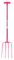 Red Gorilla 4 Prong Pro Manure Fork with D Handle Pink Lightweight Aluminium For Stable Bedding Mucking Out Metal Pitchfork with Steel Head Rust Resistant for Hay and Garden Compost 113cm Long