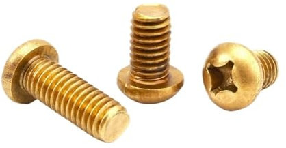 20pcs M3 M4 Copper Machine Screws Machine Pan Head Brass Screws(10mm,M4(20PCS))