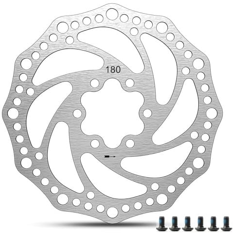 Fahrrad Bremsscheibe,180mmBremsscheibe,Bremsscheiben,ScheibenbremseFahrrad,6 LöcherFahrrad Bremsscheibe,BremsscheibenFahrradMit 6 Schrauben,Für Meisten Mountainbike Rennrad ReitenFahrrad MTB