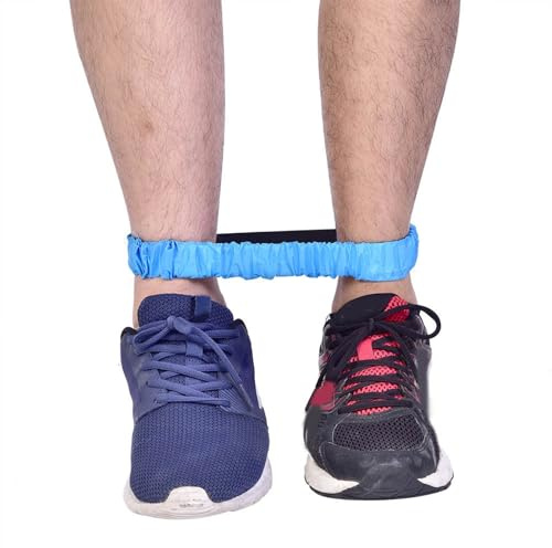 Fockety Strapazierfähiges Race Rope Bands-Set, 4-teiliges Magic Tape Buckle Leged Race Bands für Sicheres Fußlaufspiel, Geeignet für Menschen Unterschiedlichen Alters