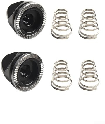 Jotekonoby Schnellspann-Spießfeder-Set mit M5-Achsschraube und Mutter, Edelstahl für Fahrradspieß, Ersatz-Set mit Aluminium-Schnellspannmuttern für