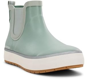 Western Chief Women's Waterproof Element Chelsea Rain Boot with Memory Foam Insole and Slip-Resistant Outsole – Durable and Comfortable for Rainy Days, Sage, 9