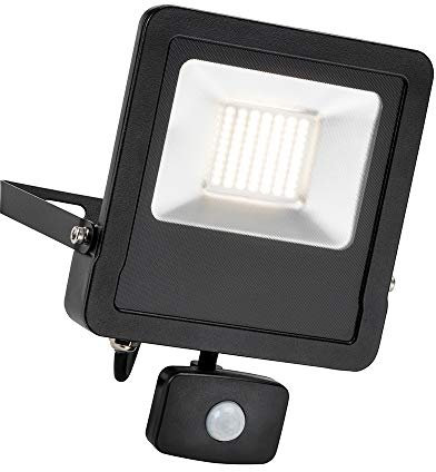 Saxby 78969 Surge PIR Sensor Matt Black IP44 Outdoor 50W LED Cool White Floodlight