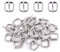Swpeet 60 Stück robuste Rollschnallen, 1.9 cm – 20 mm, silberfarben, Mehrzweck-Metall-Ringe für Gürtel, Hardware, Taschen, Ring, Handarbeiten, Schlüsselanhänger, Gürtel und Hundeleine (3/4 Zoll)