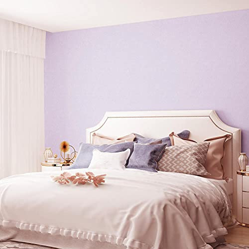 Chbrket Uni-Tapete Girly Pink Vliestapete Für Wohn- Und Schlafzimmer Helles Lila 53X950CM
