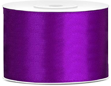 Satinband Polyester Schleifenband Seidenband Geschenkband 6/12/25/38/50/100 mm x 25 m (Größe 50mm x 25m - Farbe Violett)