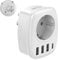 Reiseadapter USA, VINTAR Aadapter Deutschland Stecker 5 in 1 Steckdosenadapter Reisestecker Stromadapter mit 3 USB A und 1 USB C, USA Adapter Steckdose für Amerika Kanada Mexiko Thailand, TypB