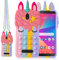 B-wishy for Blu View 2 with Strap,Fidget Toys Stress Relief Phone Case Bubble 3D Cartoon Funny Cute Silicone Cover for Girls Kids Teen,Protective Aesthetic Color Case-Rainbow (Blu View 2 Pink)