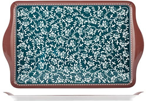 H&H 8783646 Vassoio Grace, Melamina, Verde, 46.5 x 29.5 cm
