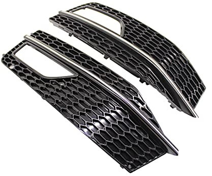 HZTWFC Stoßstange Nebelscheinwerfer Lampenabdeckung Kühlergrill Chrom Schwarz Für Audi A4 B8.5 S-line S4 2013 2014 2015