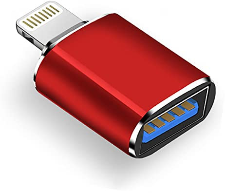 Apple Adaptateur Lightning vers USB pour appareil photo, câble USB 3.0 OTG pour iPhone/iPad pour connecter un lecteur de cartes, clé USB, disque U, clavier, souris, hubs, MIDI, Plug & Play