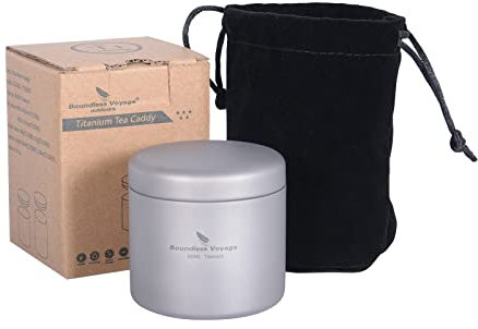 iBasingo Titan Teedose Kaffeedosen 80ml Kleine Tea Caddy Tragbares Mini Blechglas Kaffeepulver Vorratsbehälter Outdoor Reise Kleines Exquisites Salz Pfeffer Gewürzglas Ti3208D