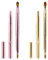 Paquete de 2 brochas retráctiles para pintalabios, brillo labial, doble extremo, brochas de maquillaje con tapa, aplicador de viaje