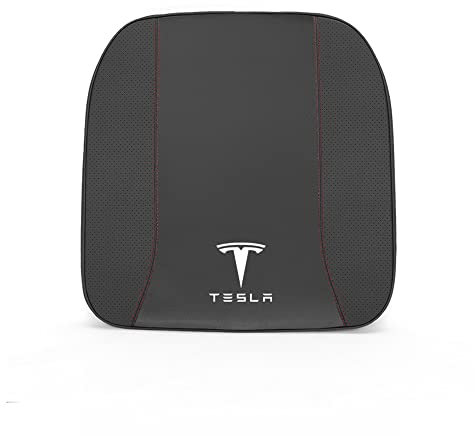 LUCBEI 1 Stück Auto Sitzkissen für Tesla Model 3 Model Y Model S Model X Sitzauflage Auto Vordersitze Sitzpolster Cool Atmungsaktiv Stuhlstützkissen Zubehör,Black
