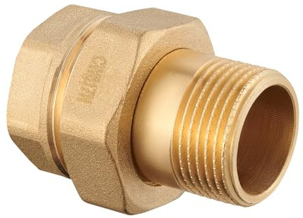 Racor recto 6/4 – Latón CuZn40Pb2 – Racor Hembra-Hembra de gran formato – Rosca BSP – 10 bar