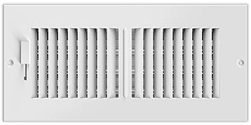 AC Infinity Lüftungsgitter 10 × 25 cm – Weißes Ersatzgitter aus Stahl | Robuste Lüftungsschlitze aus Stahl für Decken-, Wand- und Bodenregister, Weiß