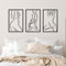 ESTART 3 Stück Metall Wanddekoration Minimalistische Abstrakte Frauen Wandkunst Einzeilige Zeichnung Schwarze Kunst Weiblich Moderne Wanddekoration für Schlafzimmer Küche Badezimmer
