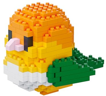 NOOLY Perroquet Kit de Briques de Construction Micro Ensemble de Blocs de Construction en Forme D'oiseau Décoration pour la Maison et Le Bureau WKLJM-01 234 Pièces (Orange)