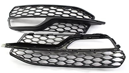 Kompatibel for Audi A3 S3 S-Linie 2014-2016 2015 Frontstoßstange Nebelscheinwerfer Grill Grille mit schwarzer Zierleiste