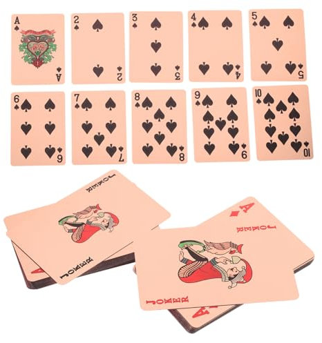 ibasenice Pokerkarten Aus Kunststoff Rosegold Party Zaubertricks Karten Familienspiele Reise