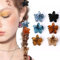 NJCXOLA 6 Piezas Pinzas para el Pelo con Diseño de Flor, Clips de Pelo de Flor Colores Pinzas, Cabello con Flores para Mujeres, Pinzas para Cabello para Diario, Fiesta, Boda