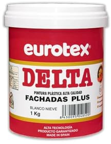 EUROTEX Pintura exterior Delta Fachadas Plus color Verde Seco, Formato - 1 Kg.